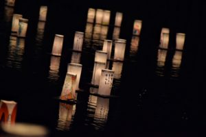 赤間川_灯篭流し