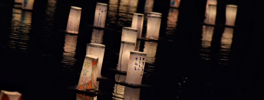 赤間川_灯篭流し